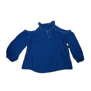 INC International Concepts Women's Top Size 3X Cold Shoulder Long Sleeve Shirt